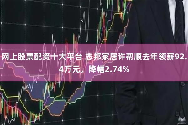 网上股票配资十大平台 志邦家居许帮顺去年领薪92.4万元，降幅2.74%