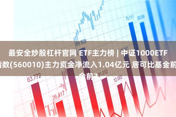 最安全炒股杠杆官网 ETF主力榜 | 中证1000ETF指数(560010)主力资金净流入1.04亿元 居可比基金前3