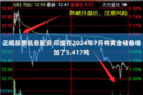 正规股票低息配资 印度在2024年7月将黄金储备增加了5.4